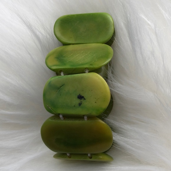 Organic Tagua Nut Stretchy Bracelet - Picture 4 of 4